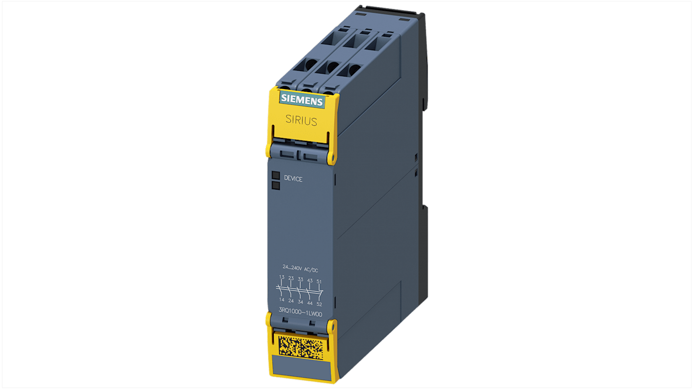 Siemens Zwangsgeführte Relais, Spule 24 → 240V ac/dc / 2.3W, 5-polig, 4 Schließer/Öffner