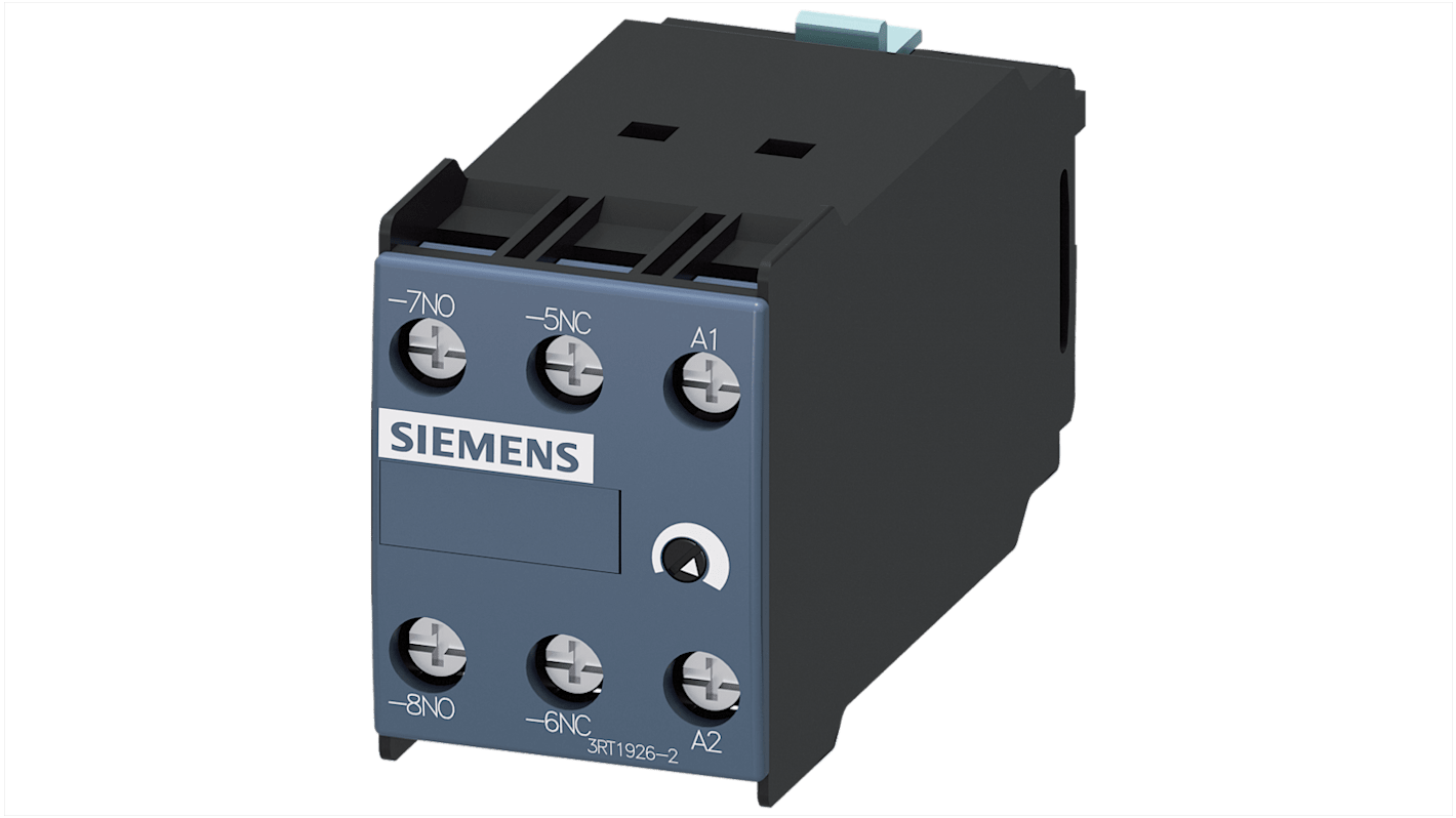 Blocco interruttore ausiliario Siemens, 2 contatti, 1NC, 1NO, DIN, serie 3RT19262