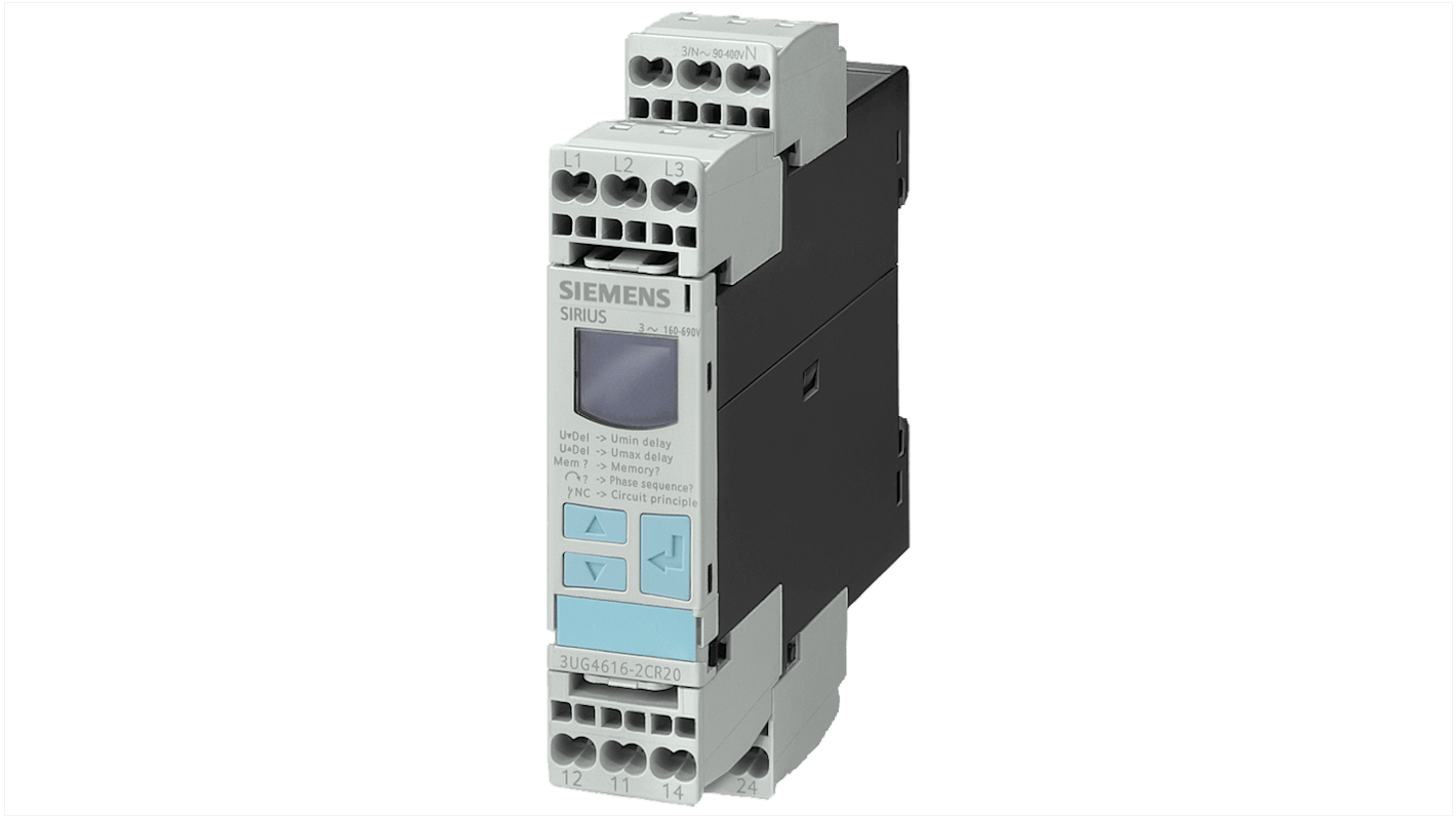 Relè di monitoraggio Fase Siemens 3UG45112BN20, DPDT