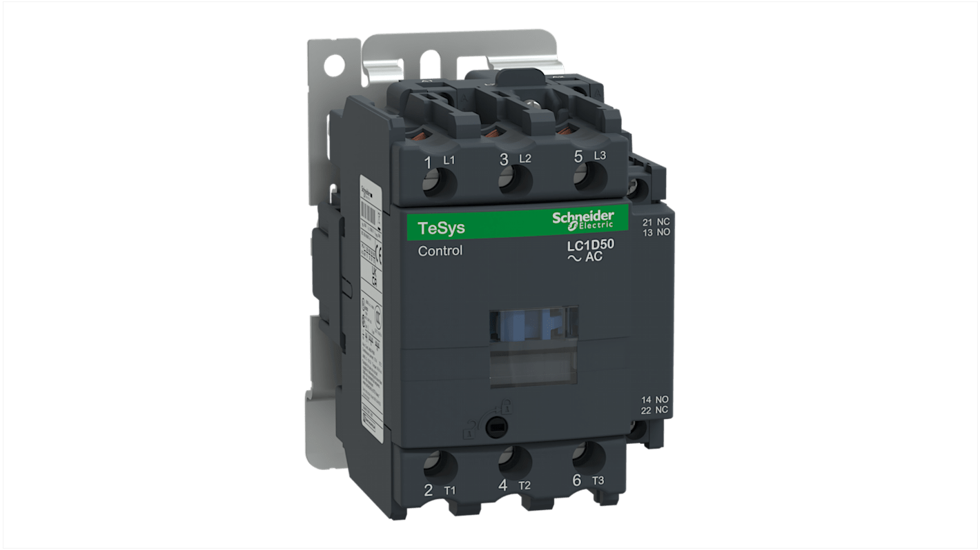 Schneider Electric TeSys D LC1D Leistungsschütz 230 V-Spule, 3 -polig / 50 A 1 Schließer, 1 Öffner Wechslerkontakt