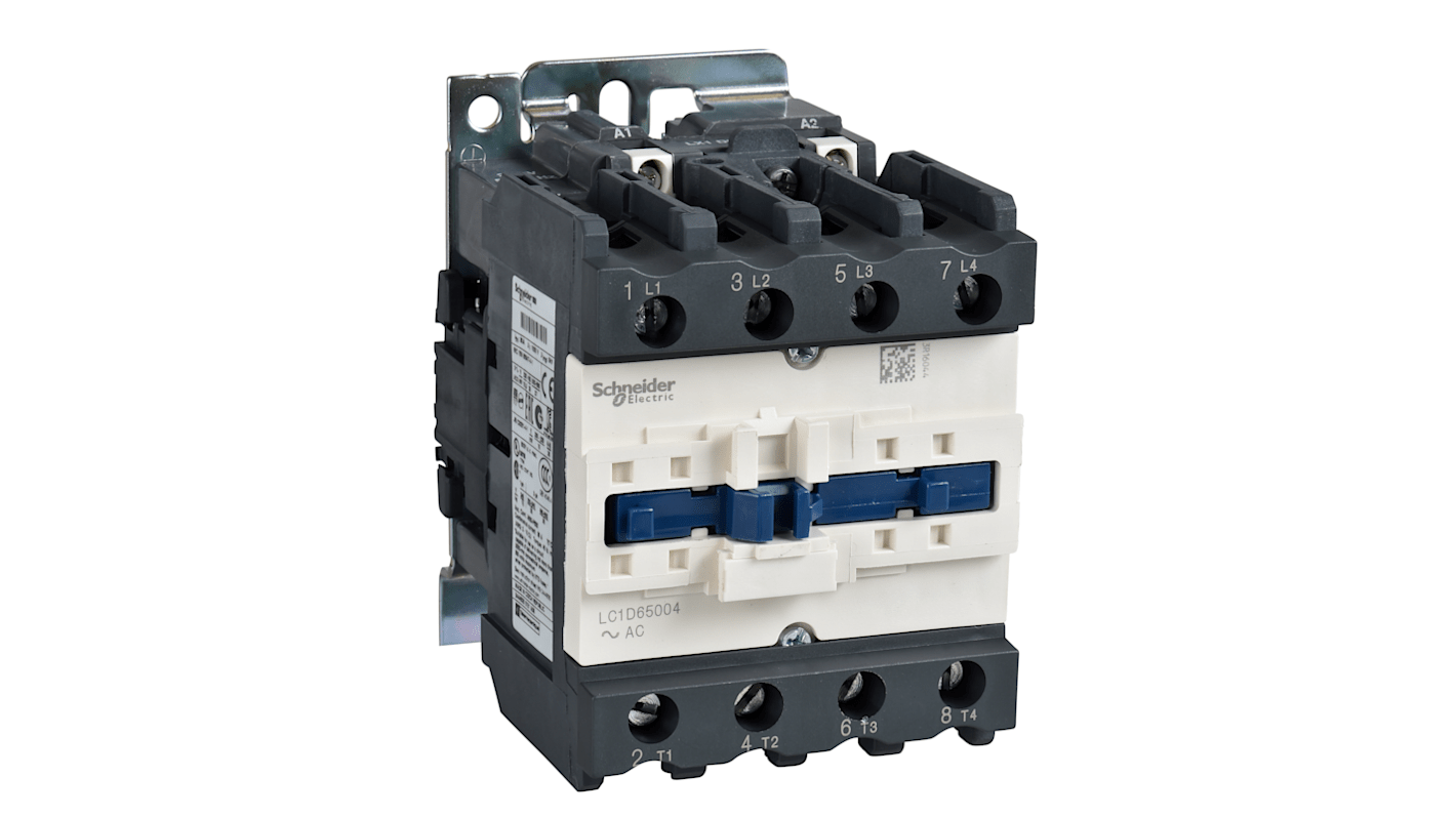 Stycznik Schneider Electric styki: 3 80 A 1 NO + 1 NC LC1D65004P7S335