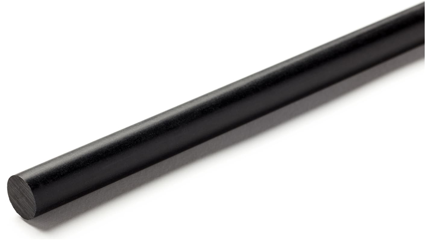 Varilla de nylon, Negro, 1m x 30mm