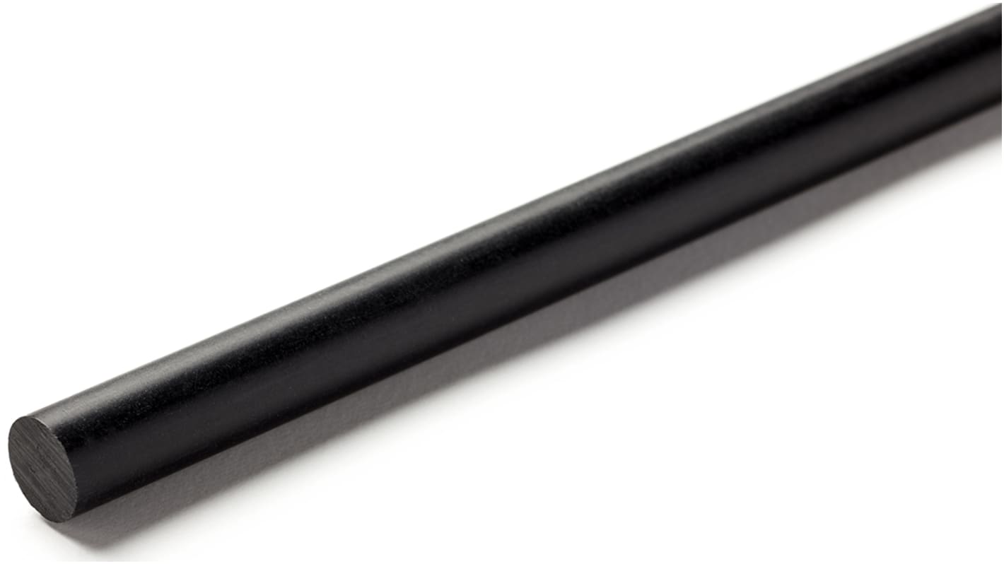 Varilla de nylon, Negro, 1m x 50mm