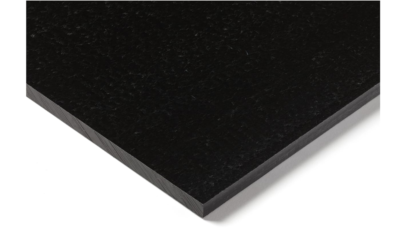 RS PRO Black Plastic Sheet, 500mm x 300mm x 30mm