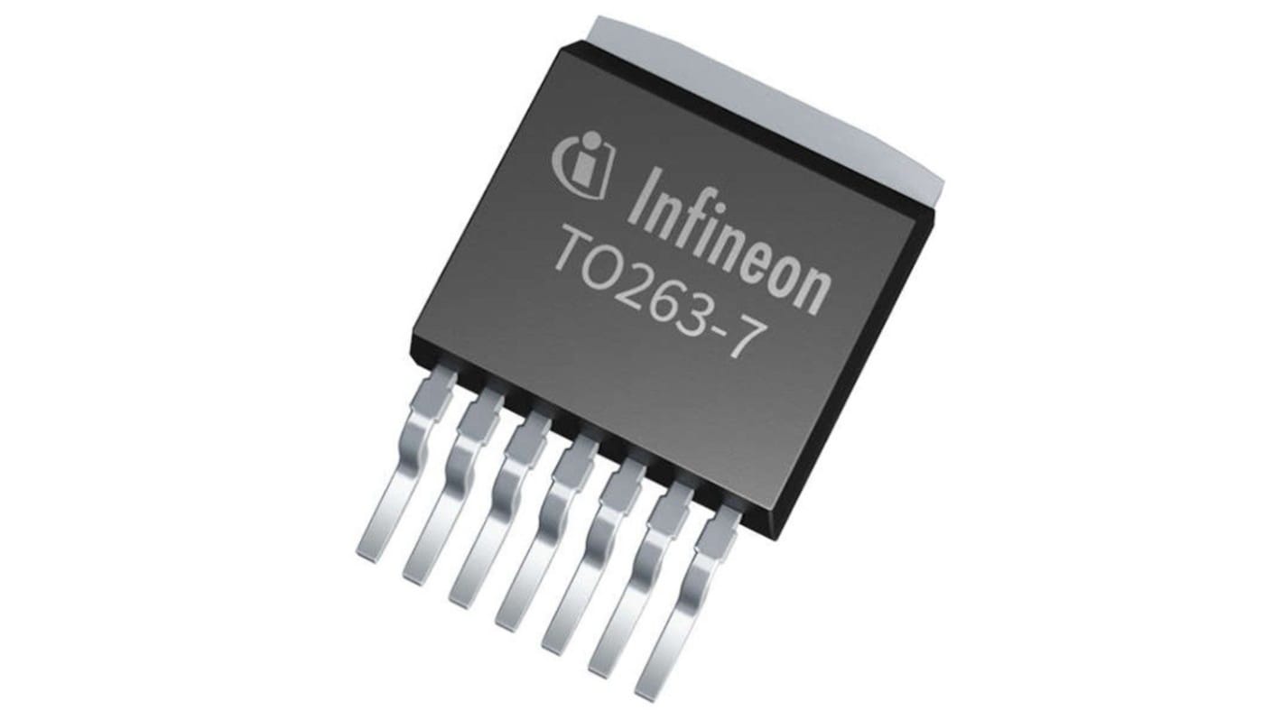 Infineon 线性稳压芯片, 3.3 V,5 V输出, 500mA最大输出, 双路输出, TO263, 7针, 贴片安装, 2%精度