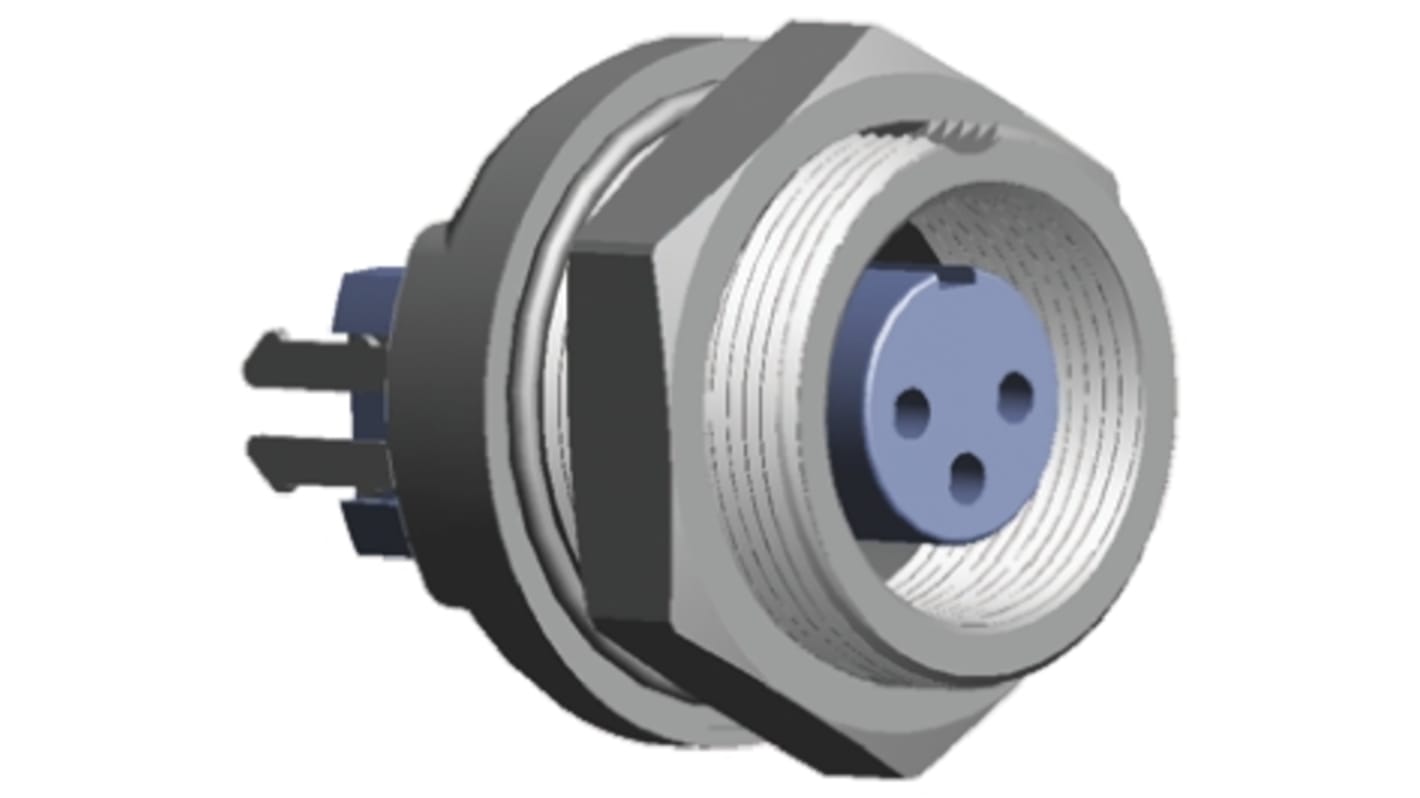 TE Connectivity Connector, 3 Contacts, Panel Mount, Plug, Female, TRIAD™ 01 Series