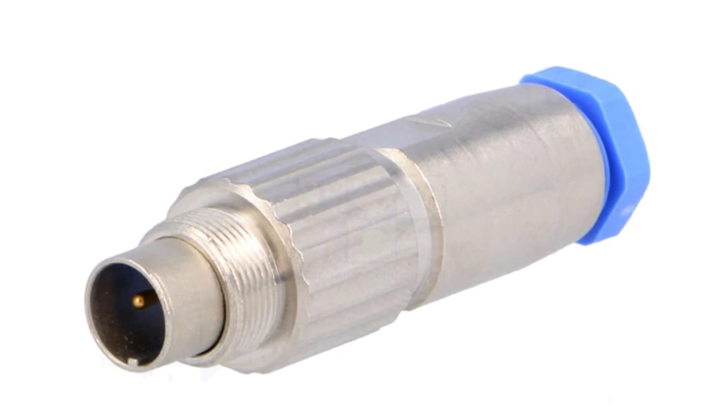 TE Connectivity 超小型圆形连接器插头, 3芯, 电缆安装, 焊接端接, 3.0A, 60.0V, IP65, TRIAD 01系列