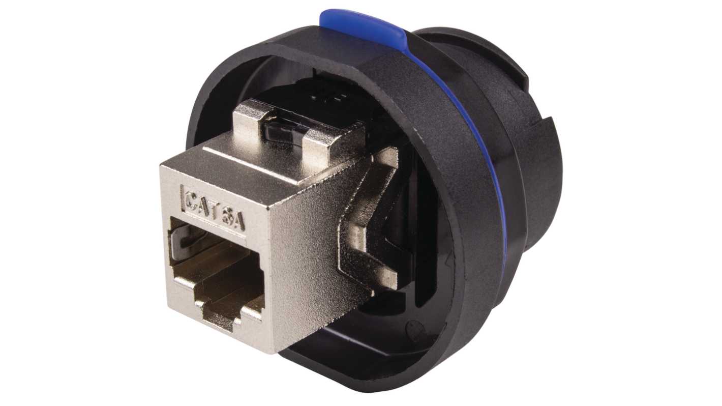 AXINDUS Single-Port RJ45 Female RJ45 CAT.6A IP68 Coupler, Cat6a, Shielded