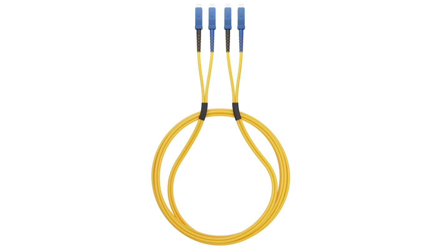 Fibra ottica a OS2 Modo singolo CAE Multimedia Connect, guaina in LSZH, 2 conduttori di Ø 9μm