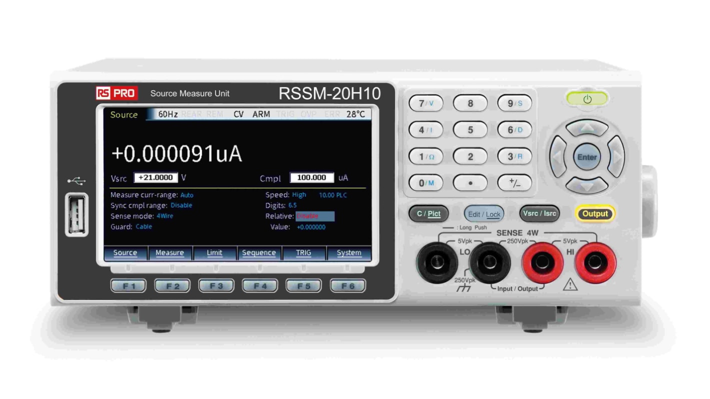 RS PRO Source Meter, 21 → 210 V, 4-Channel, 22 W Output