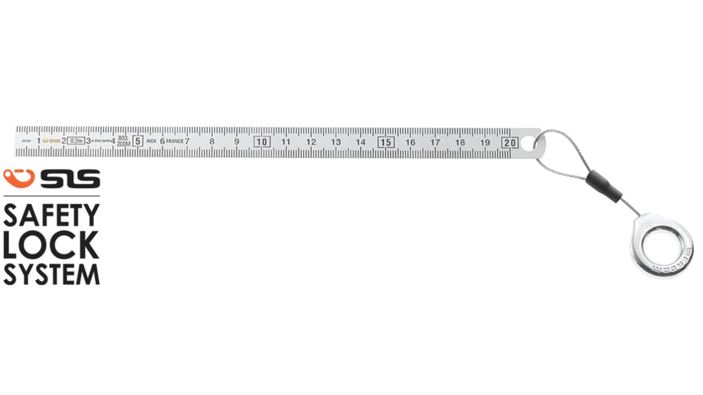 Facom 300mm Stainless Steel Metric Ruler, With UKAS Calibration