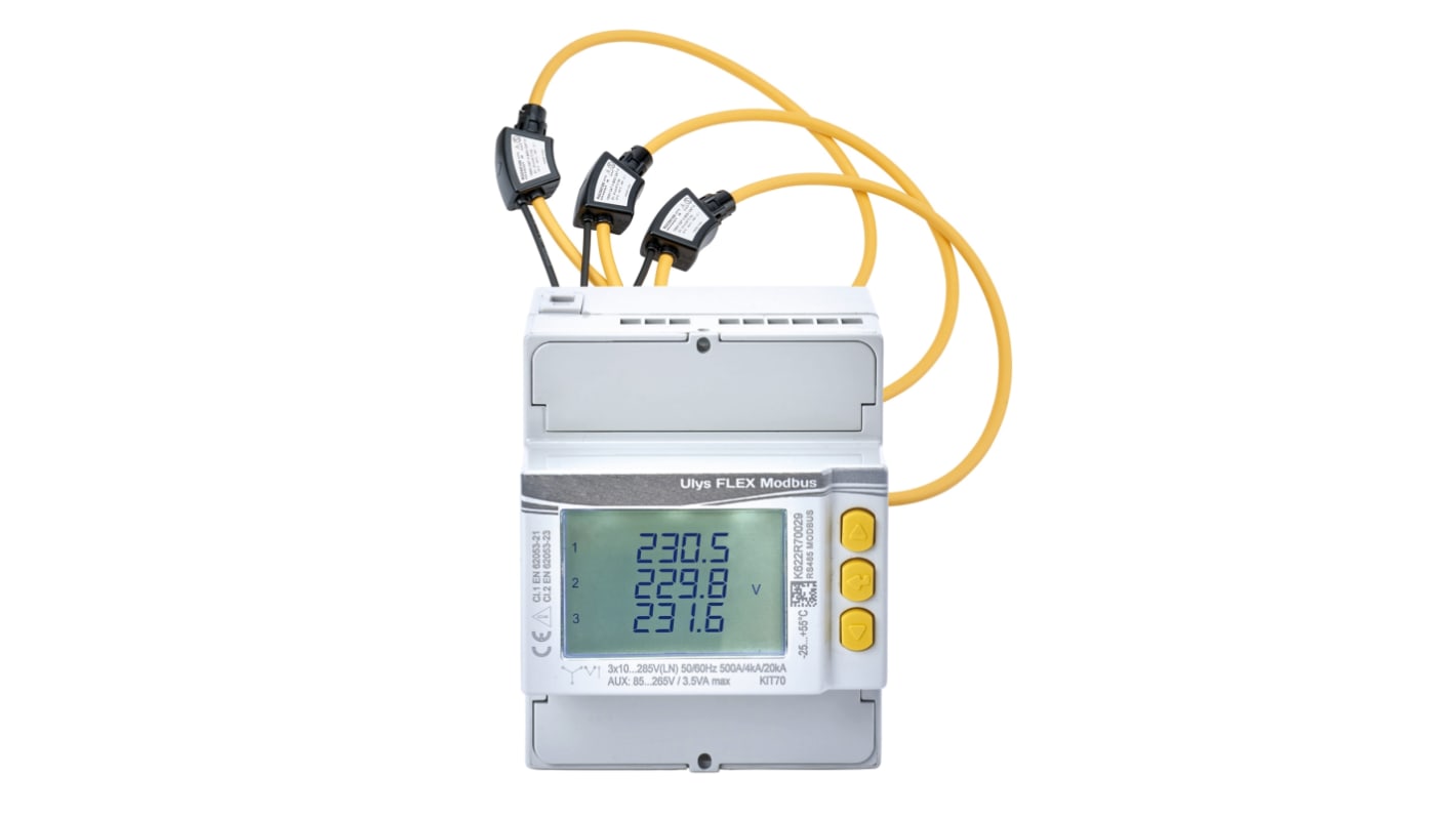 Contatore di energia Chauvin Arnoux Energy, ULYS FLEX, 3 fasi, display LCD a 4 cifre