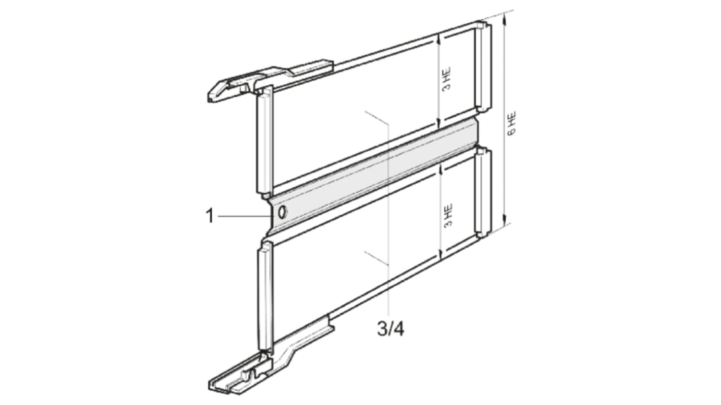 Scheda di espansione Adattatore intermedio, Adattatore intermedio 20800-224 doppia faccia DIN 41612 FR4 290 x 160 x