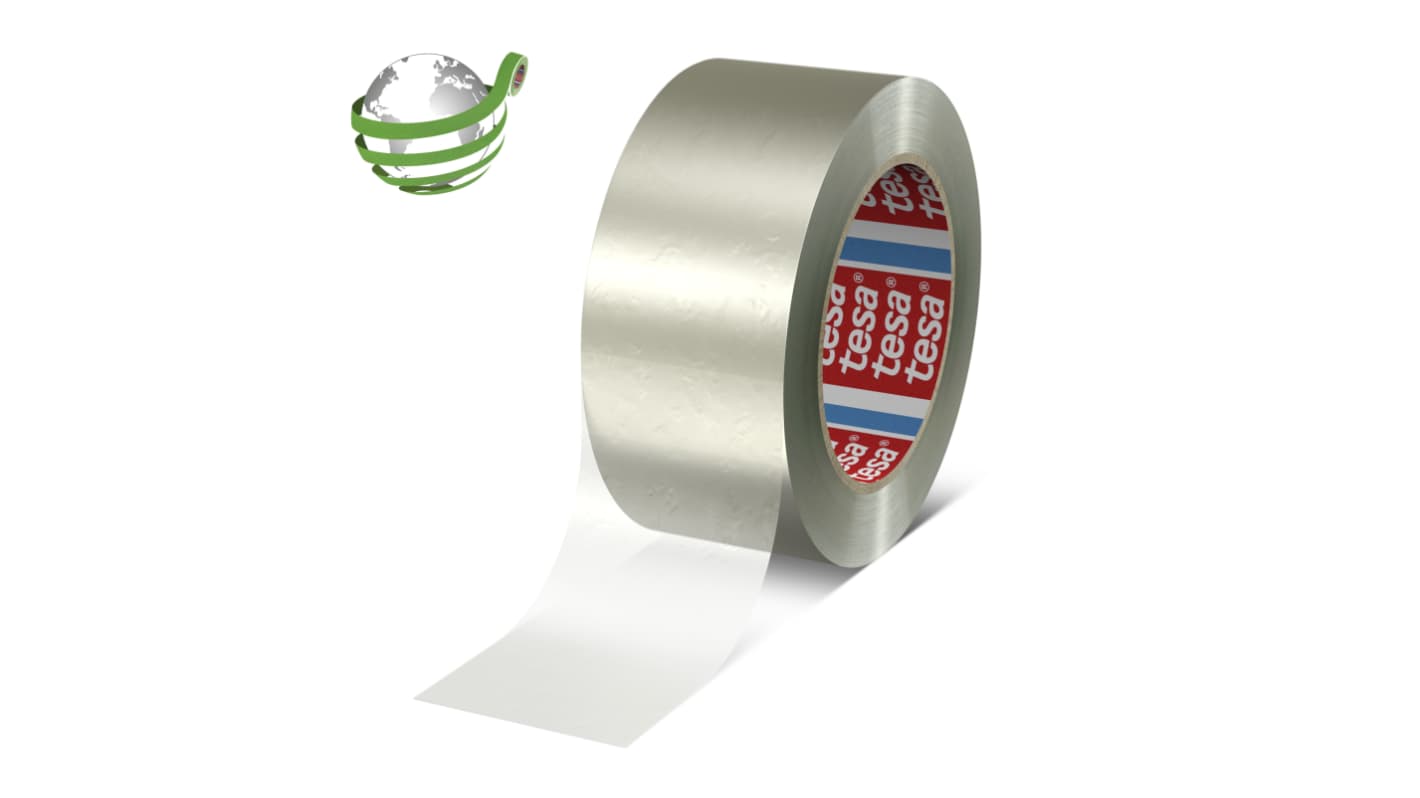 Tesa 60412-00000-00 Paketband, PET, Stärke 0.056mm, 50mm x 66m mit Aufdruck: "Printable"