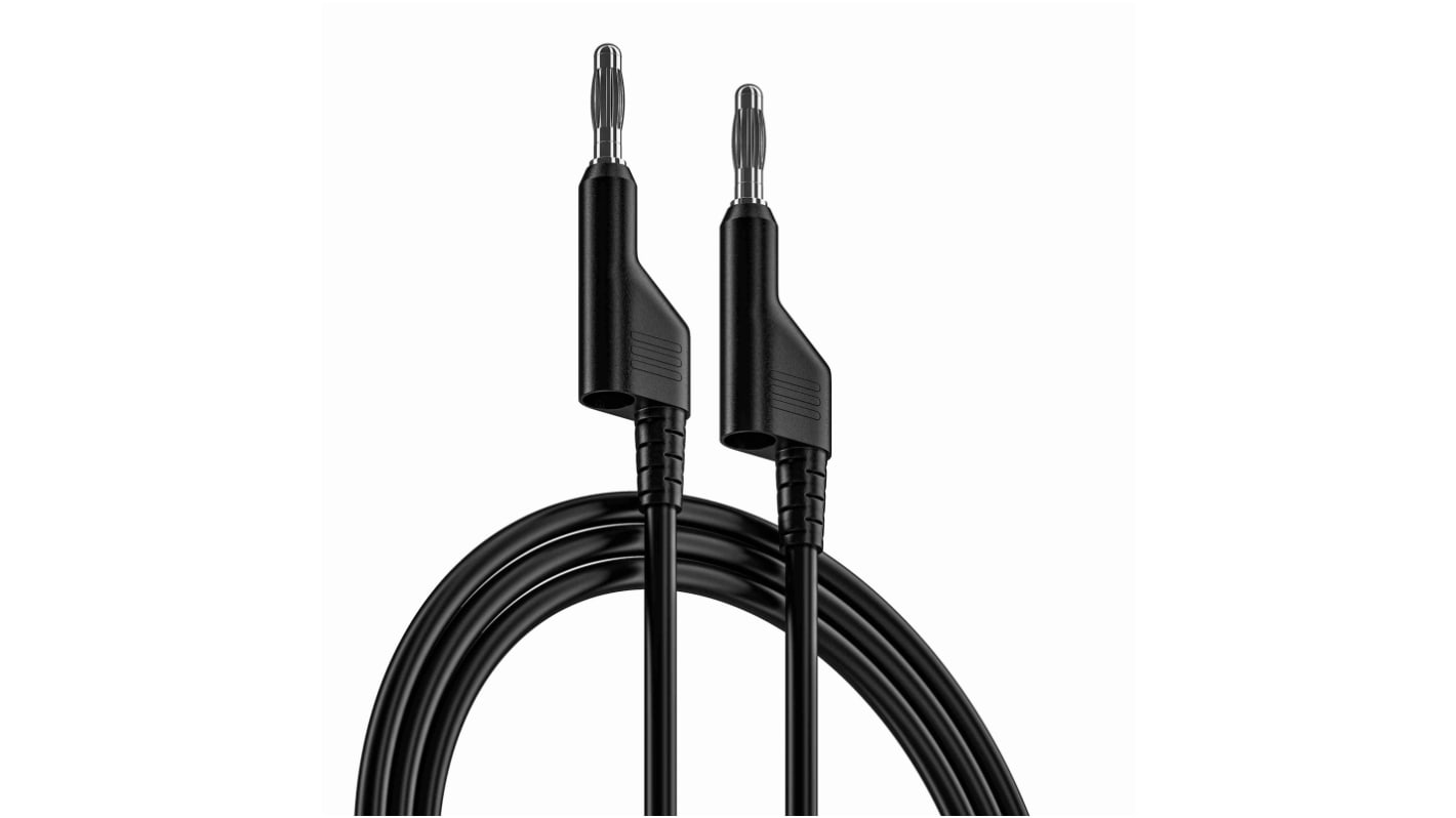 RS PRO, Prøveledninger, Sort, 1000V, 10A, 1.5m