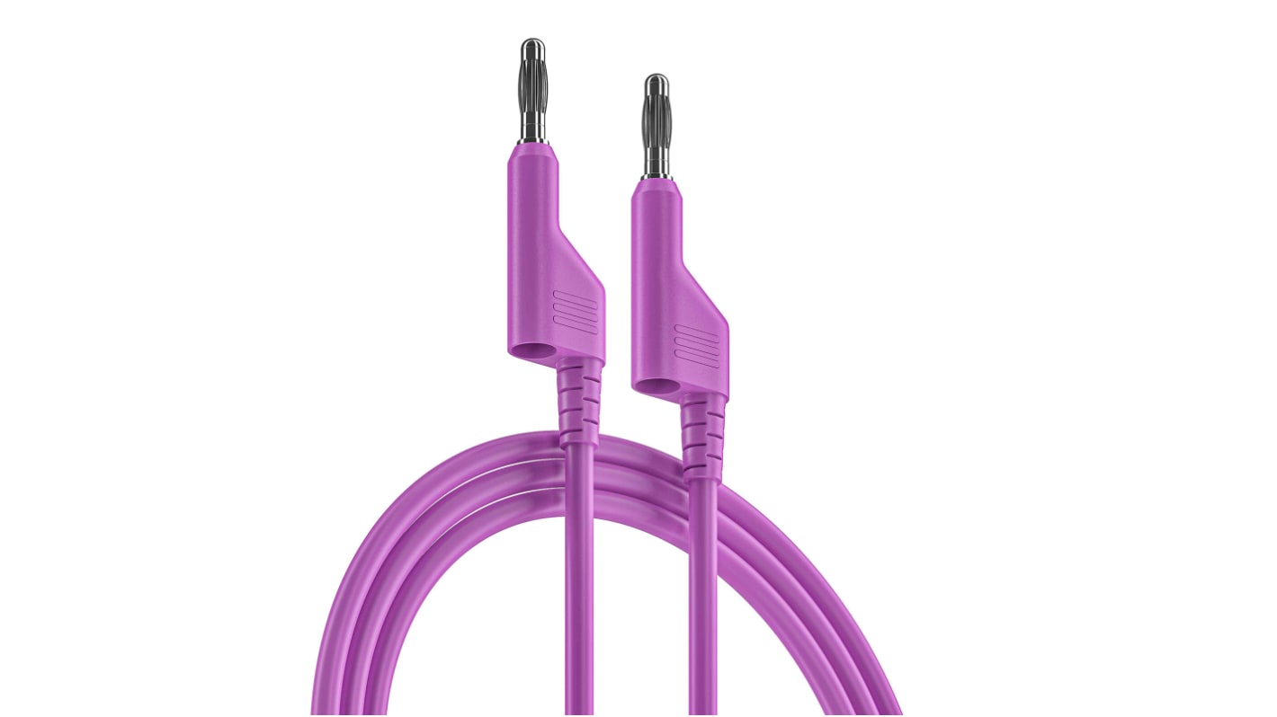 Cavi per test RS PRO, 10A, 1000V, col. Viola, 3m