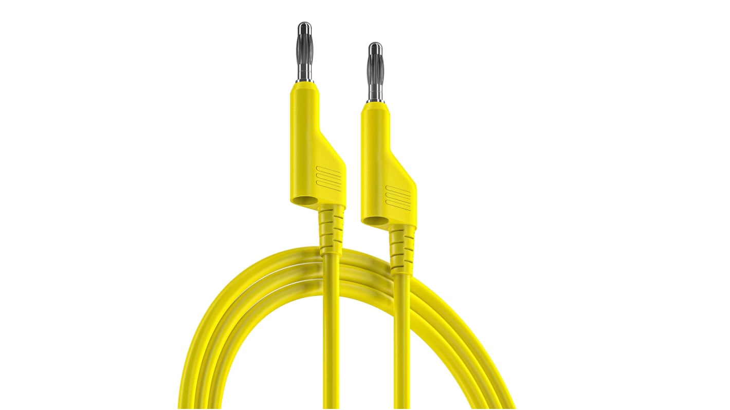 Cables de prueba RS PRO de color Amarillo, 1000V, 10A, 250mm