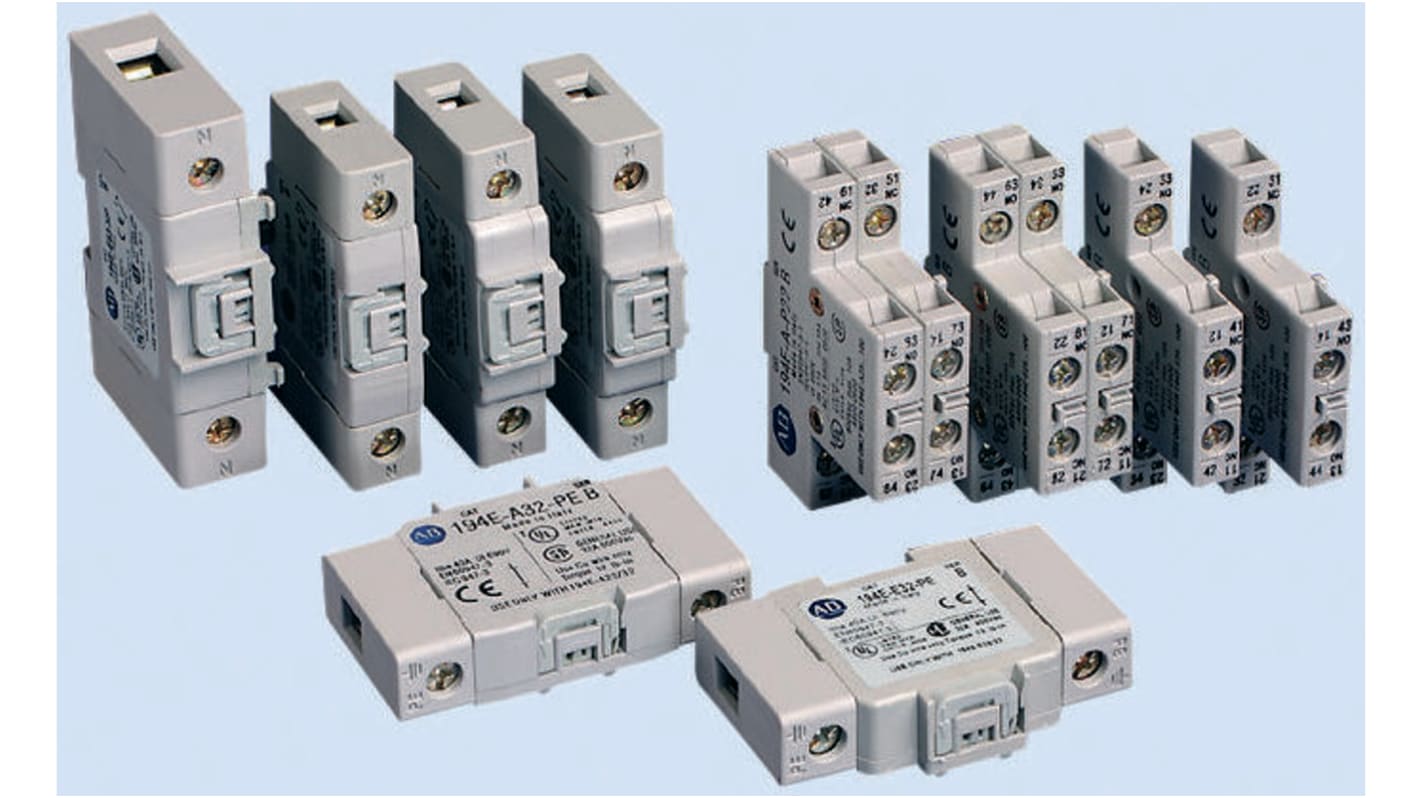 Allen Bradley Auxiliary Contact, 2 Contact, 1NC + 1NO, Side Mount 194