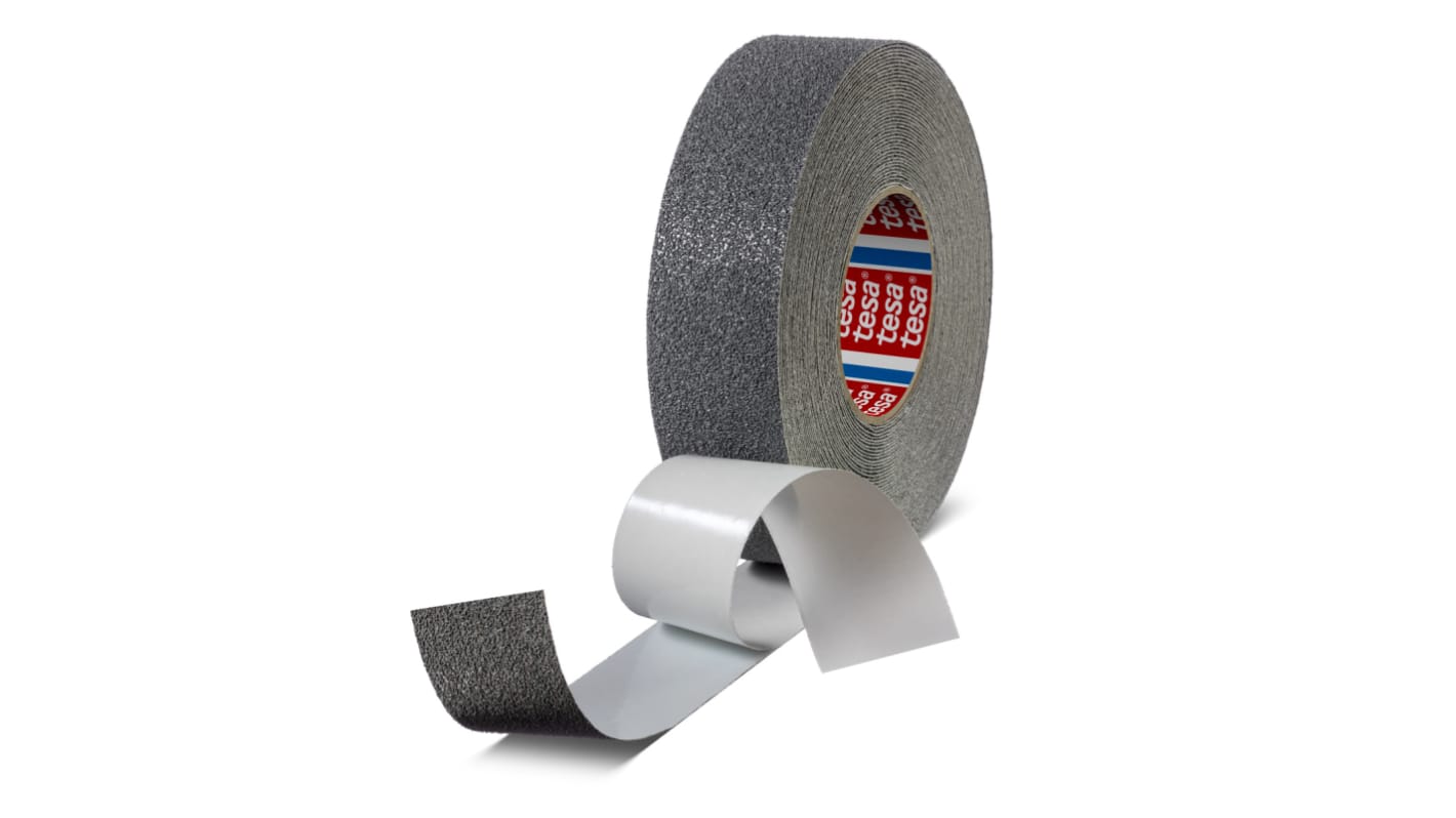 Nastro antiscivolo Grigio Tesa 60954, in Pellicola in PVC, 50mm x 50m