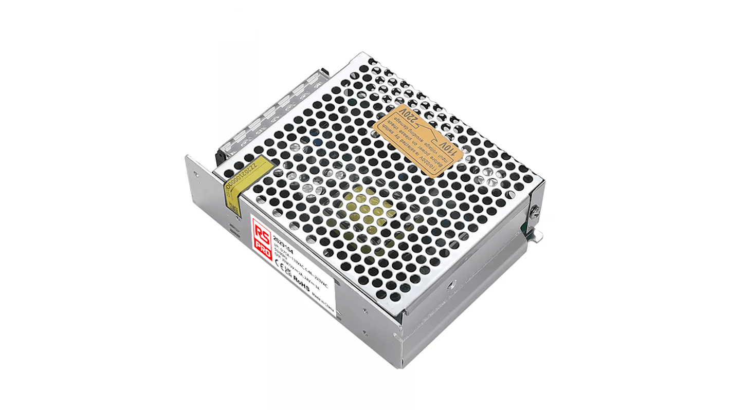 RS PRO Embedded Switch Mode Power Supply (SMPS), 5V dc, 1A, 35W, Dual Output, 85 → 264V ac Input Voltage