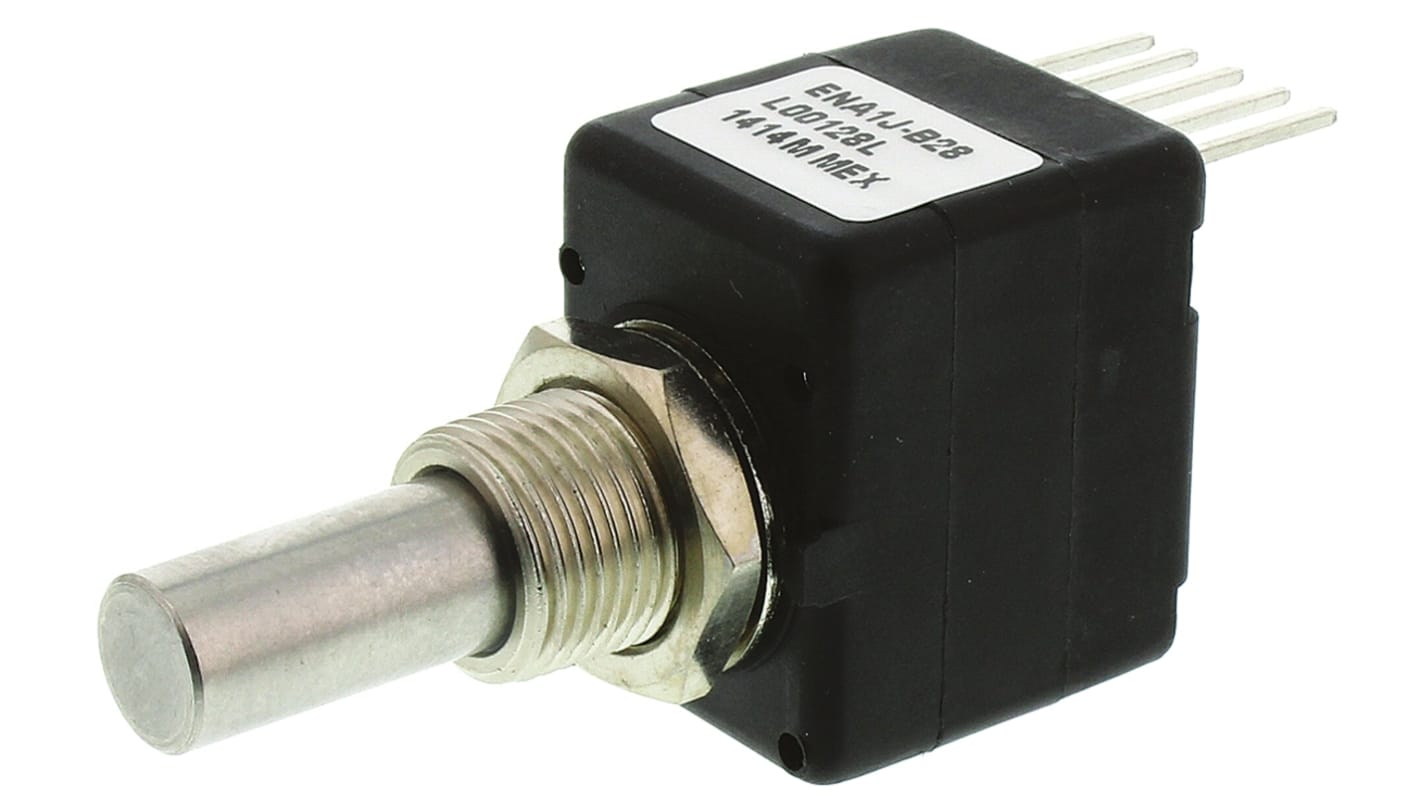 Bourns 增量光电编码器, 128脉冲/转, 5V 直流电源, 圆轴, 6.35 mm轴径, 22.23mm轴长, 支架, 数字方波信号