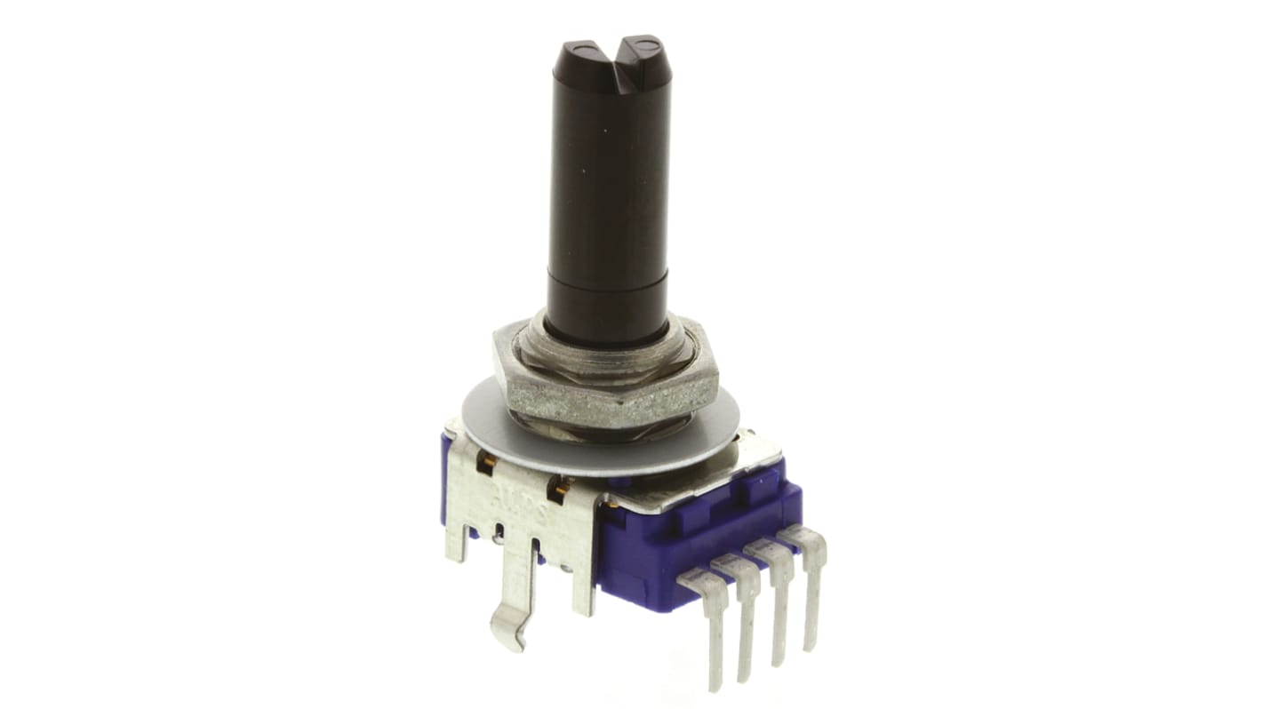 Alps Alpine 100kΩ Rotary Carbon Film Potentiometer, Panel Mount (Through Hole), RK11K1140A72