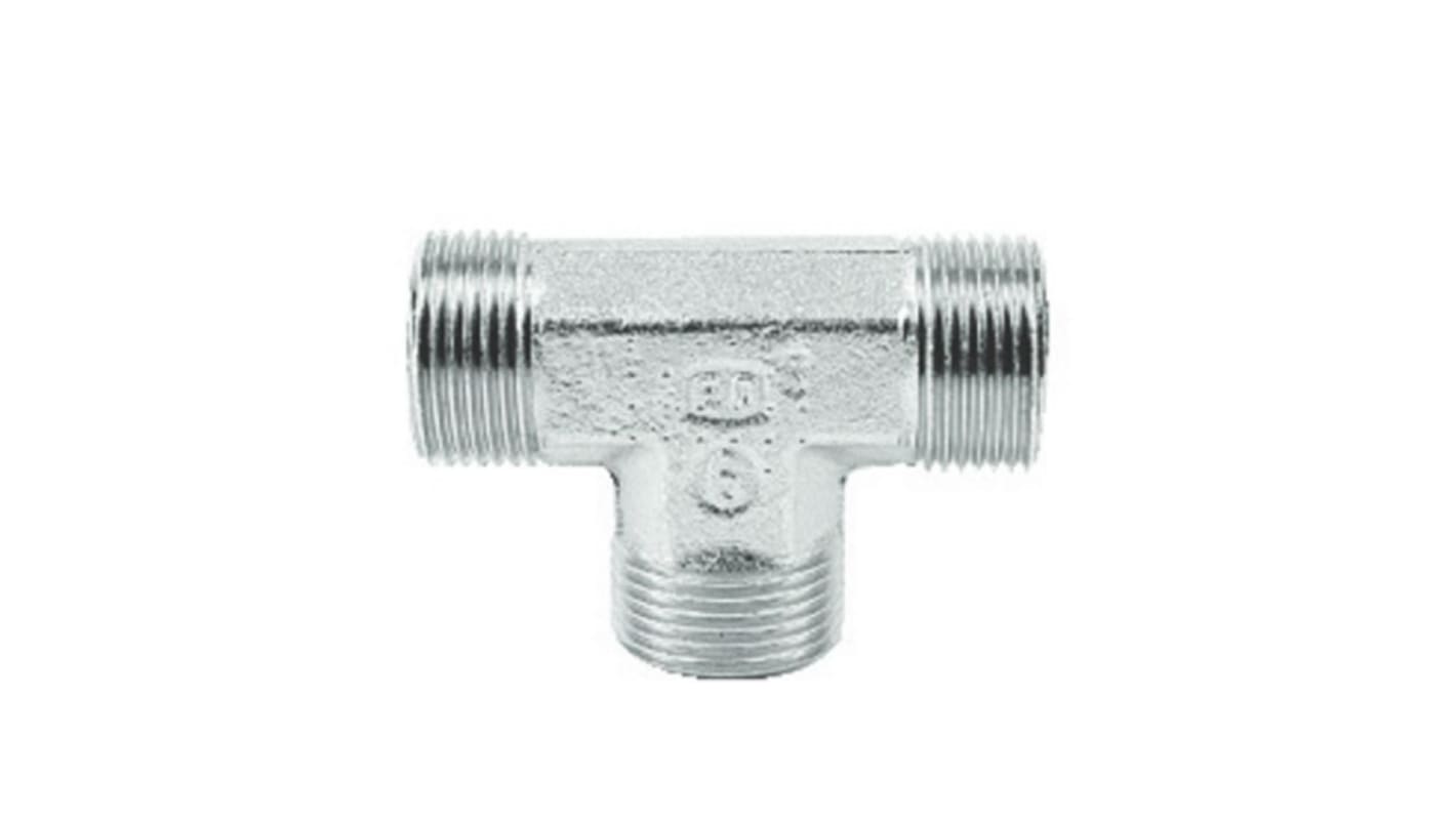 Parker Tee Tube to Tube Male 24° DIN Cone to Male 24° DIN Cone, T12SCFX