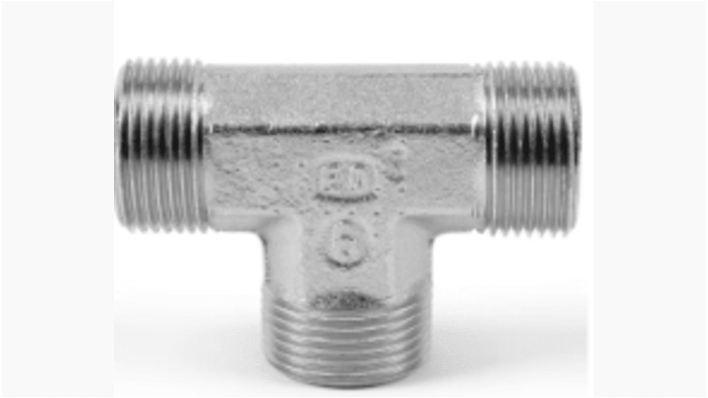 Parker Tee Tube to Tube Male 24° DIN Cone to Male 24° DIN Cone, T16SCFX