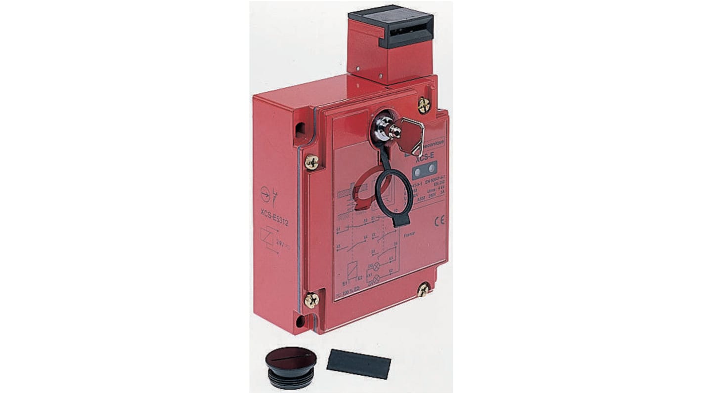 Telemecanique Sensors 电磁安全门开关, 电动解锁, 钥匙执行器, 110/120V 交流电源, 金属外壳, IP67, XCS-E系列, XCSE7332