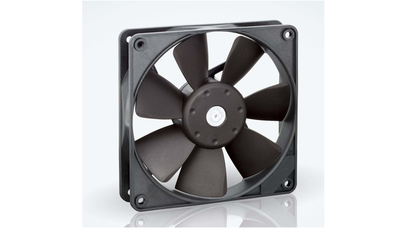 ebm-papst 4400 F Series Axial Fan, 24 V dc, DC Operation, 170m³/h, 5W, 210mA Max, IP20, 119 x 119 x 25mm