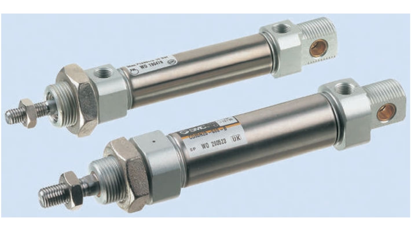 SMC Pneumatic Piston Rod Cylinder - 16mm Bore, 125mm Stroke, C85 Series, Double Acting