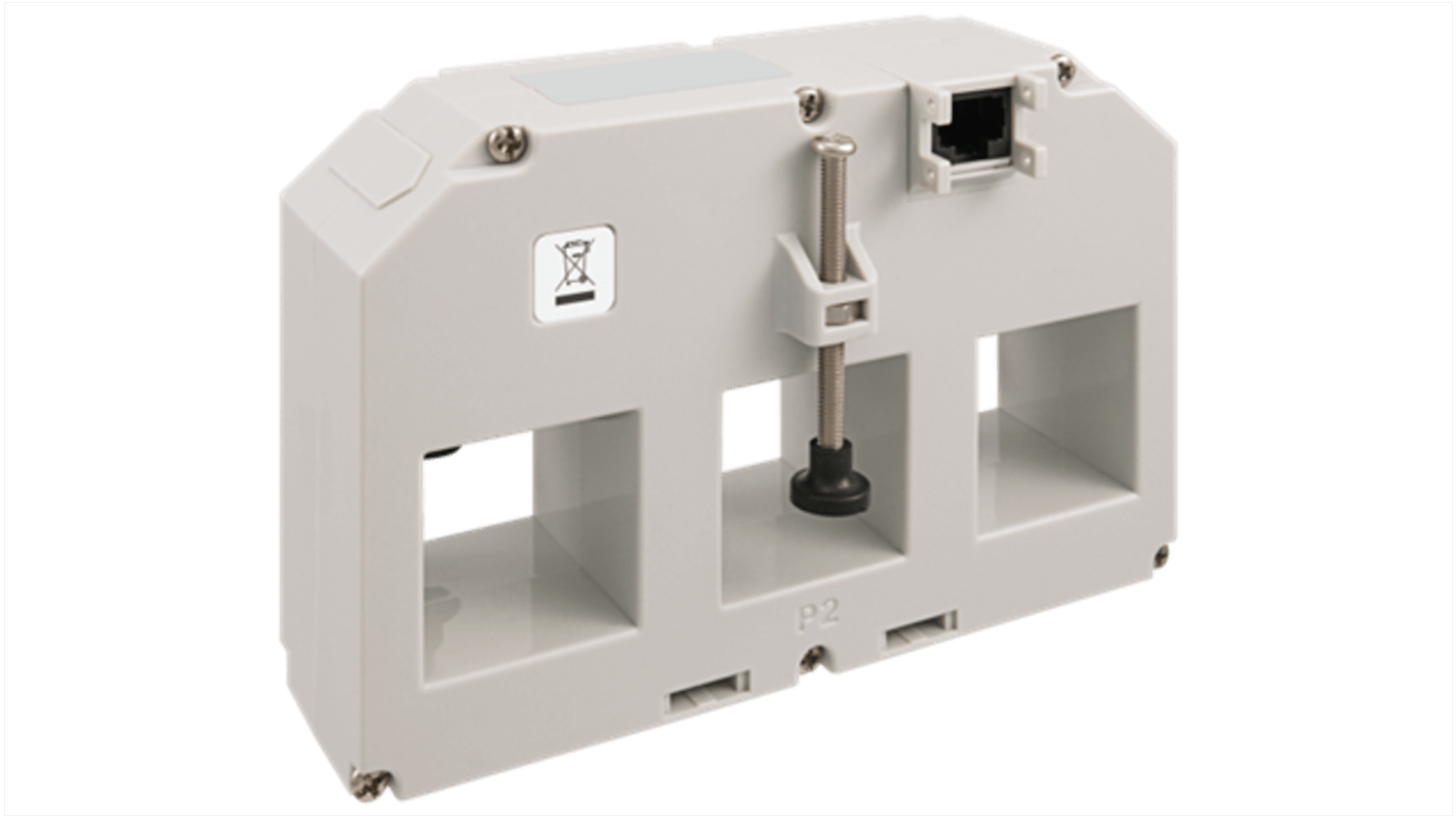 RS PRO DIN Rail Mounted Current Transformer, 630A Input, 3 x 630A, 330 mV Output, 31 x 31mm Bore, 330 mV