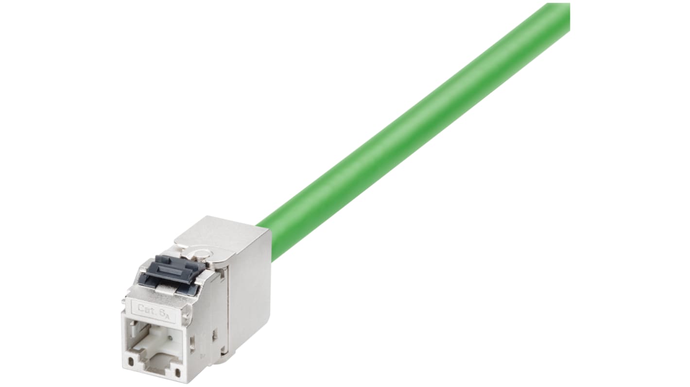 Siemens Female RJ45 Socket, DIN Rail Mount, Cat6a Straight 2 Port 8 -Way
