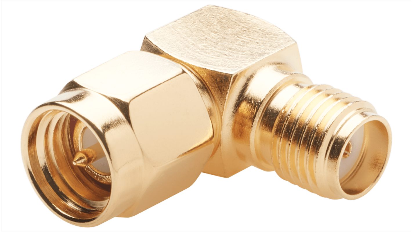 Siemens Right Angle 50Ω F Compression Connector SMA Plug to SMA Socket 6GHz