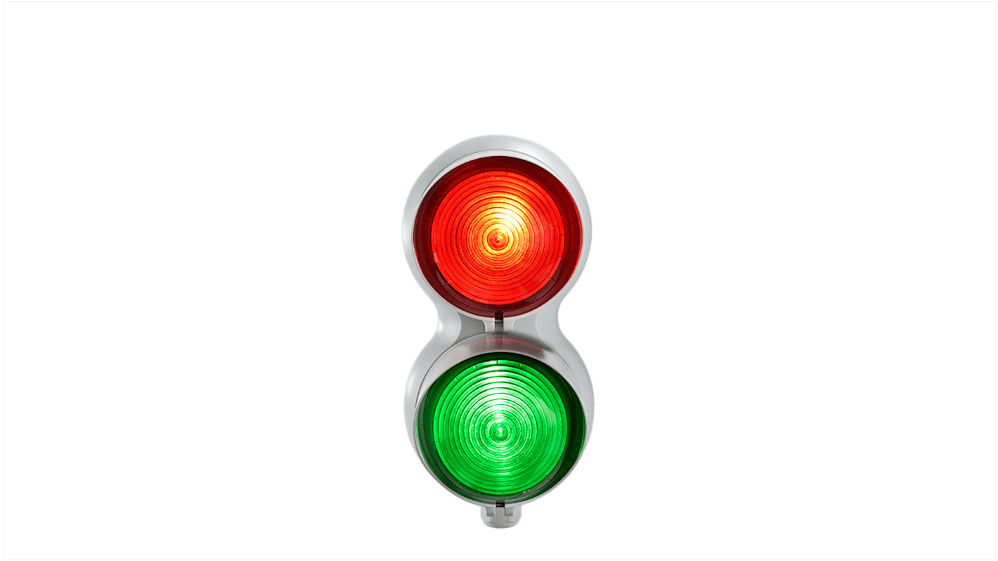 RS PRO LED LED Ampel Signalleuchte 2-stufig Linse Grün, Rot LED Grün, rot + Dauer 231mm