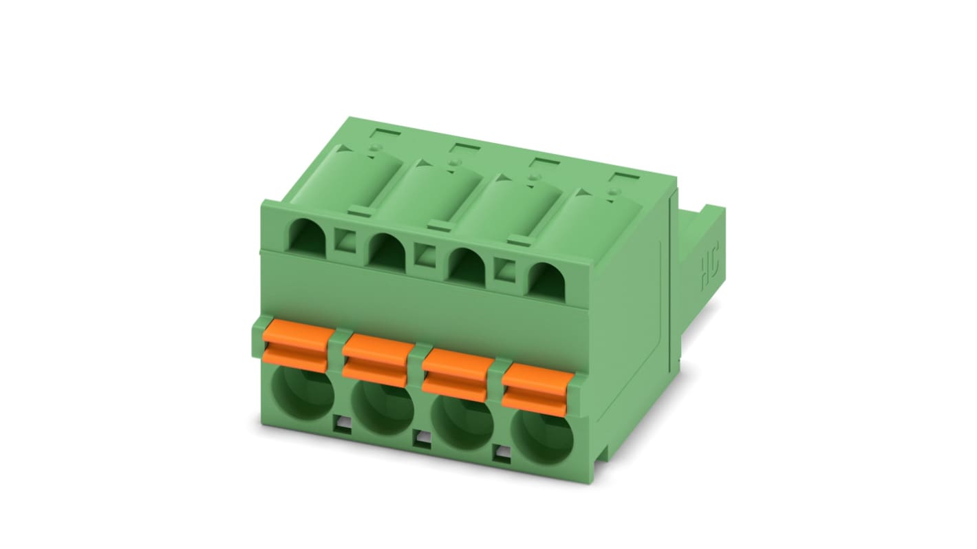 Phoenix Contact, 10 Way, Pluggable Terminal Block, PCB, Push In Termination, 1942390