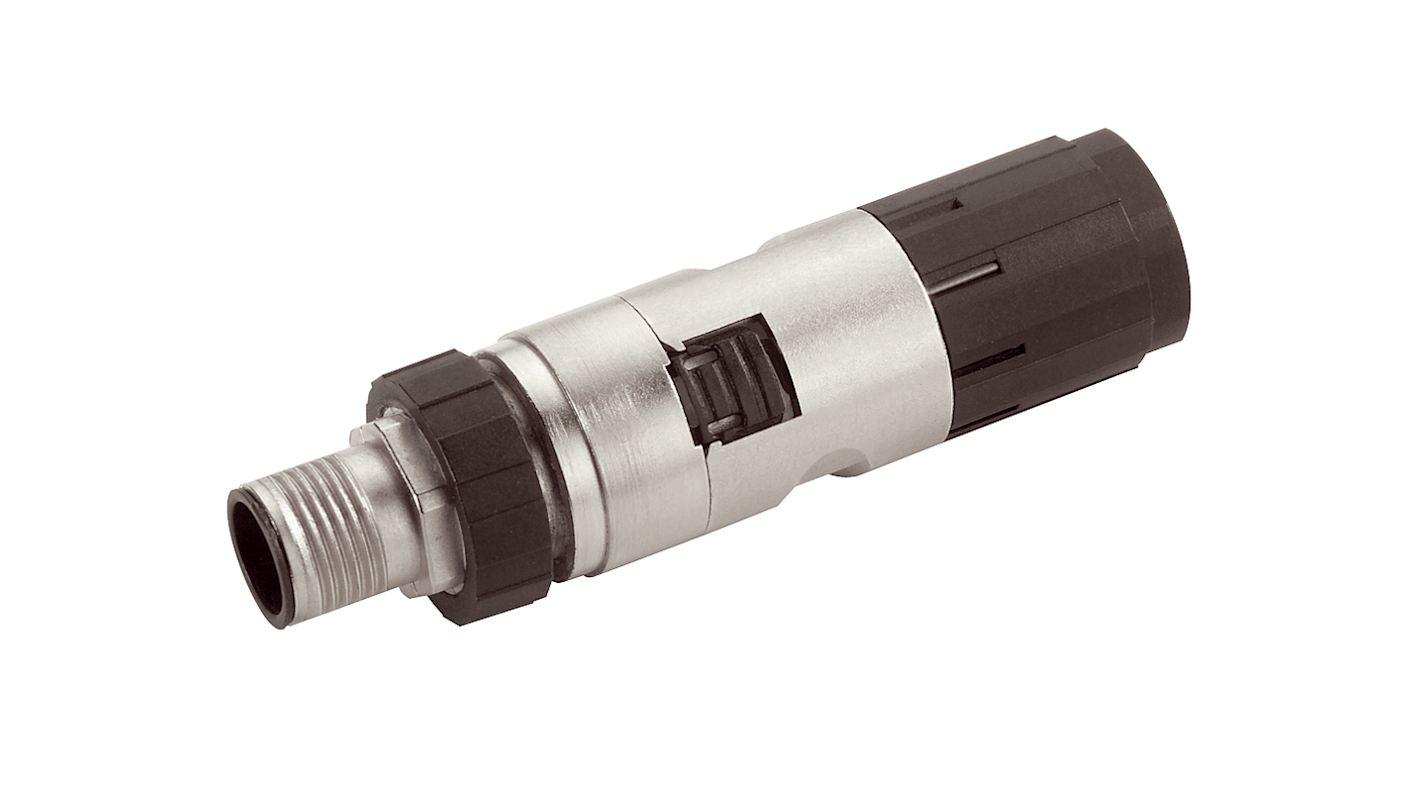 Siemens M12圆形连接器插头, 4芯, 插入式端接