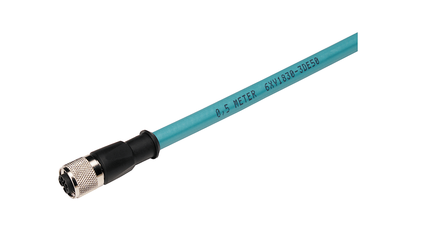 Siemens Circular Connector, 2 Contacts, Cable Mount, M12 Connector, Plug