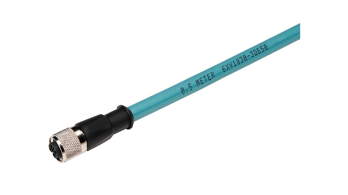 Siemens Circular Connector, 2 Contacts, Cable Mount, M12 Connector, Plug