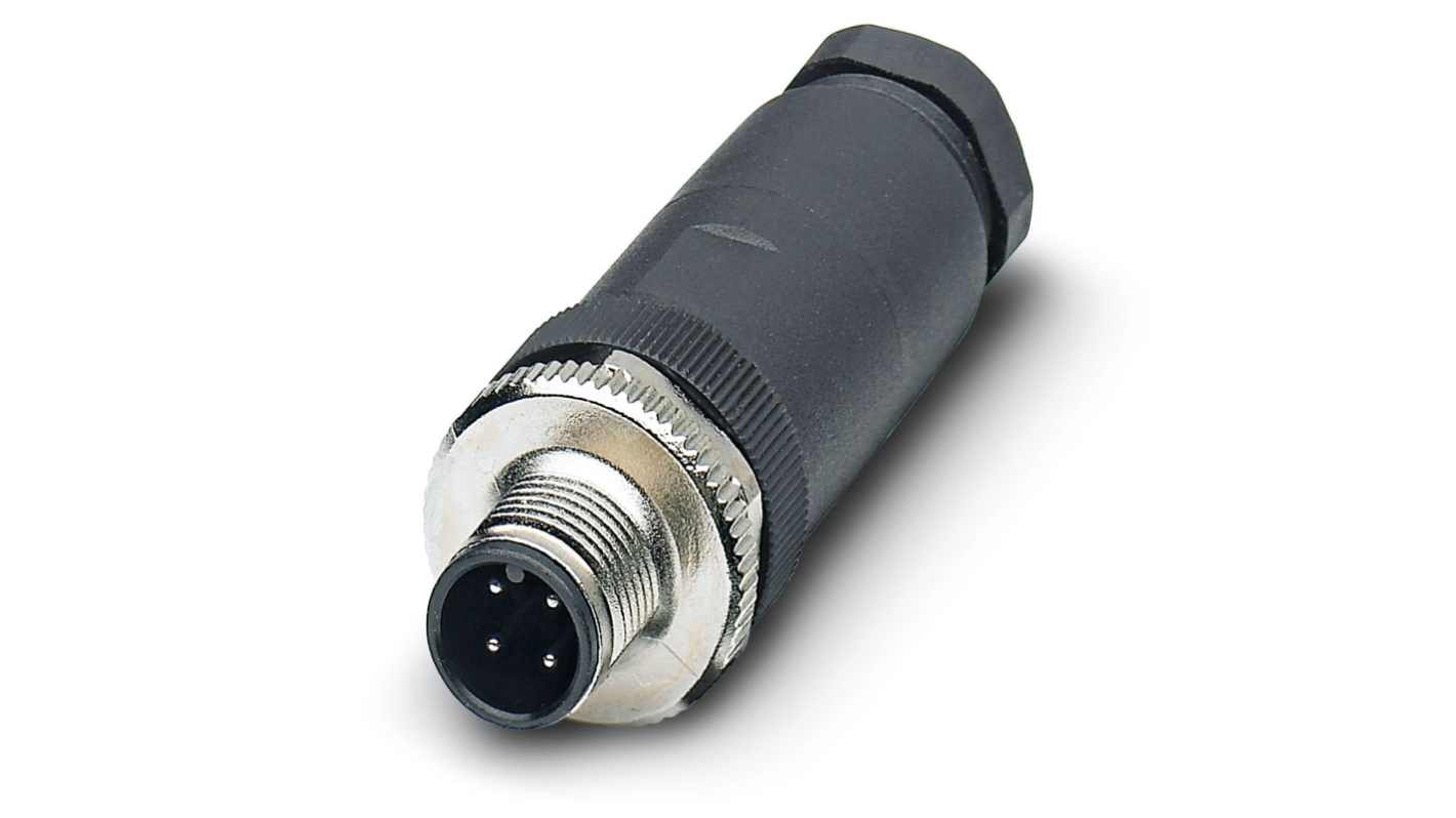 Phoenix Contact Circular Connector, 4 Contacts, Screw Mount, M12 Connector, Plug