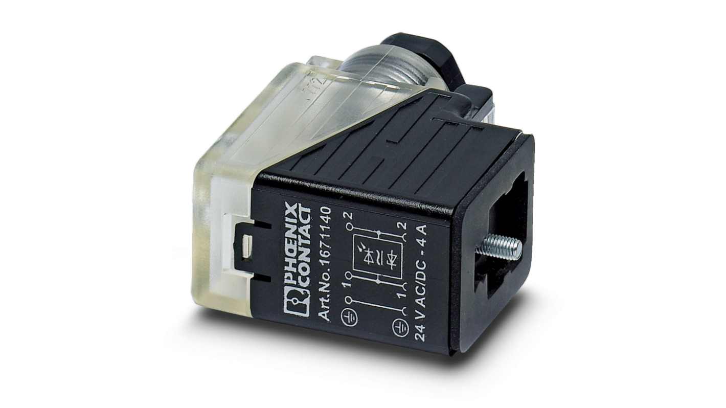 Phoenix Contact DIN 43650 Solenoid Connector, 24 V Voltage