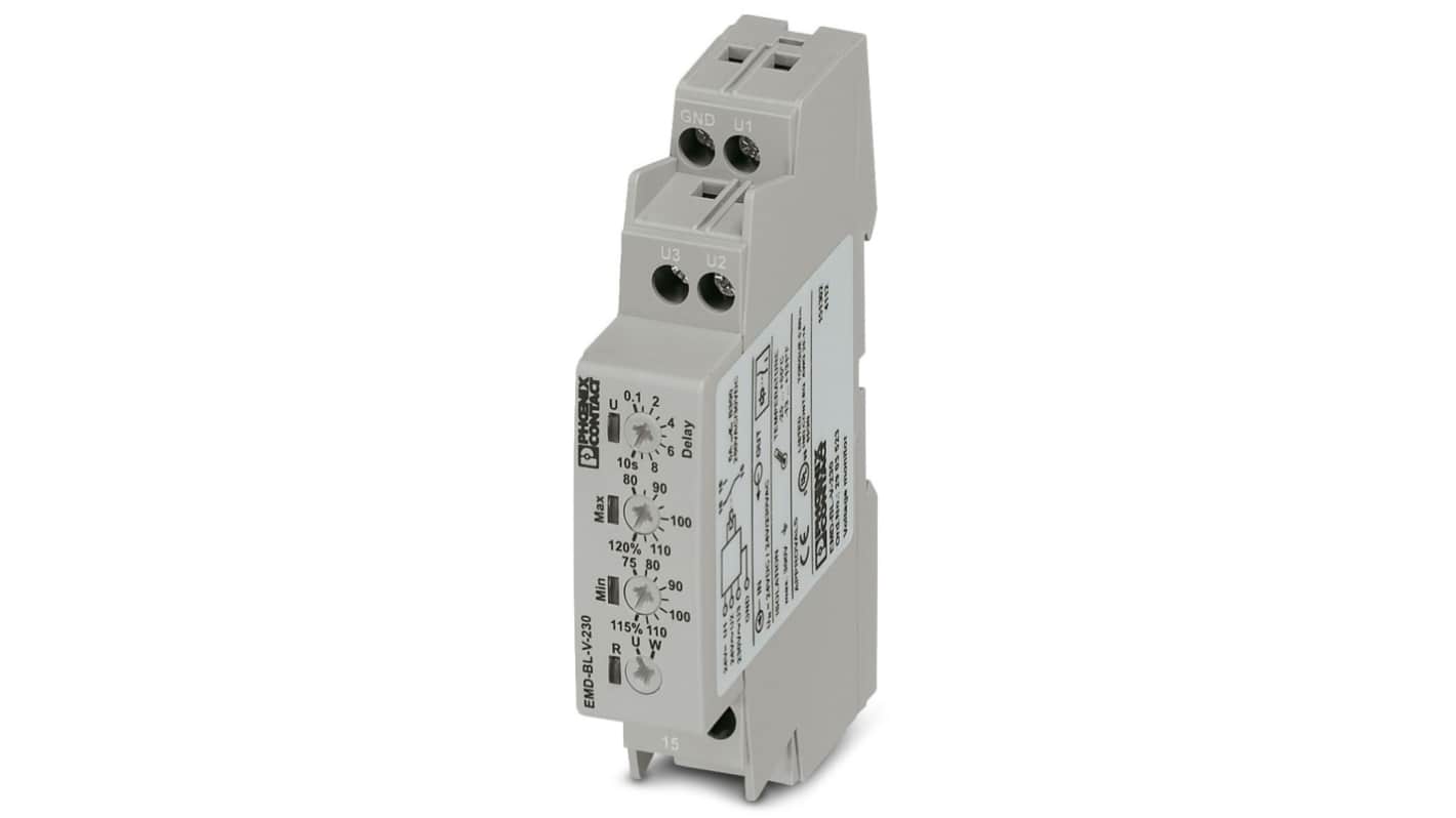 Phoenix Contact Voltage Monitoring Relay, 1 Phase, SPDT