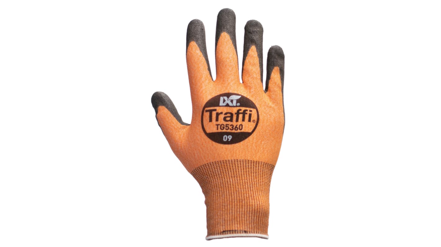 Traffi 作業用手袋 黒,オレンジ TG5360-10