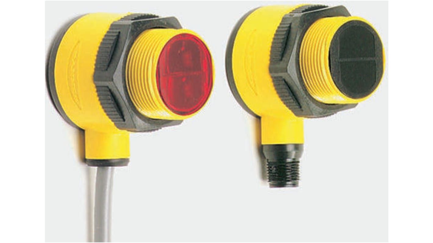 Banner Retroreflective Photoelectric Sensor, Barrel Sensor, 2 m Detection Range