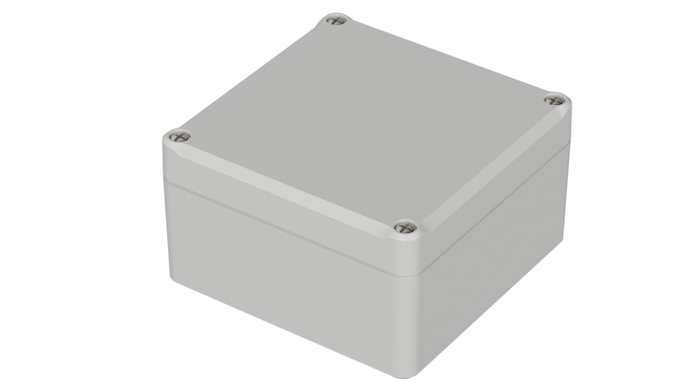 Bopla Euromas II Series Light Grey Polycarbonate Enclosure, IP65, Light Grey Lid, 100 x 100 x 57mm