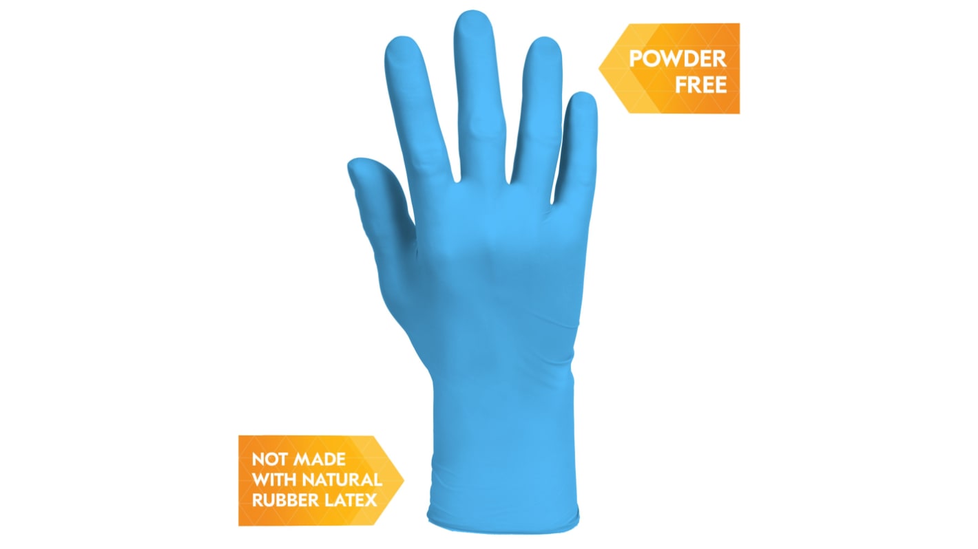 Kimberly Clark G10 Blue Powdered Nitrile Disposable Gloves, Size XL