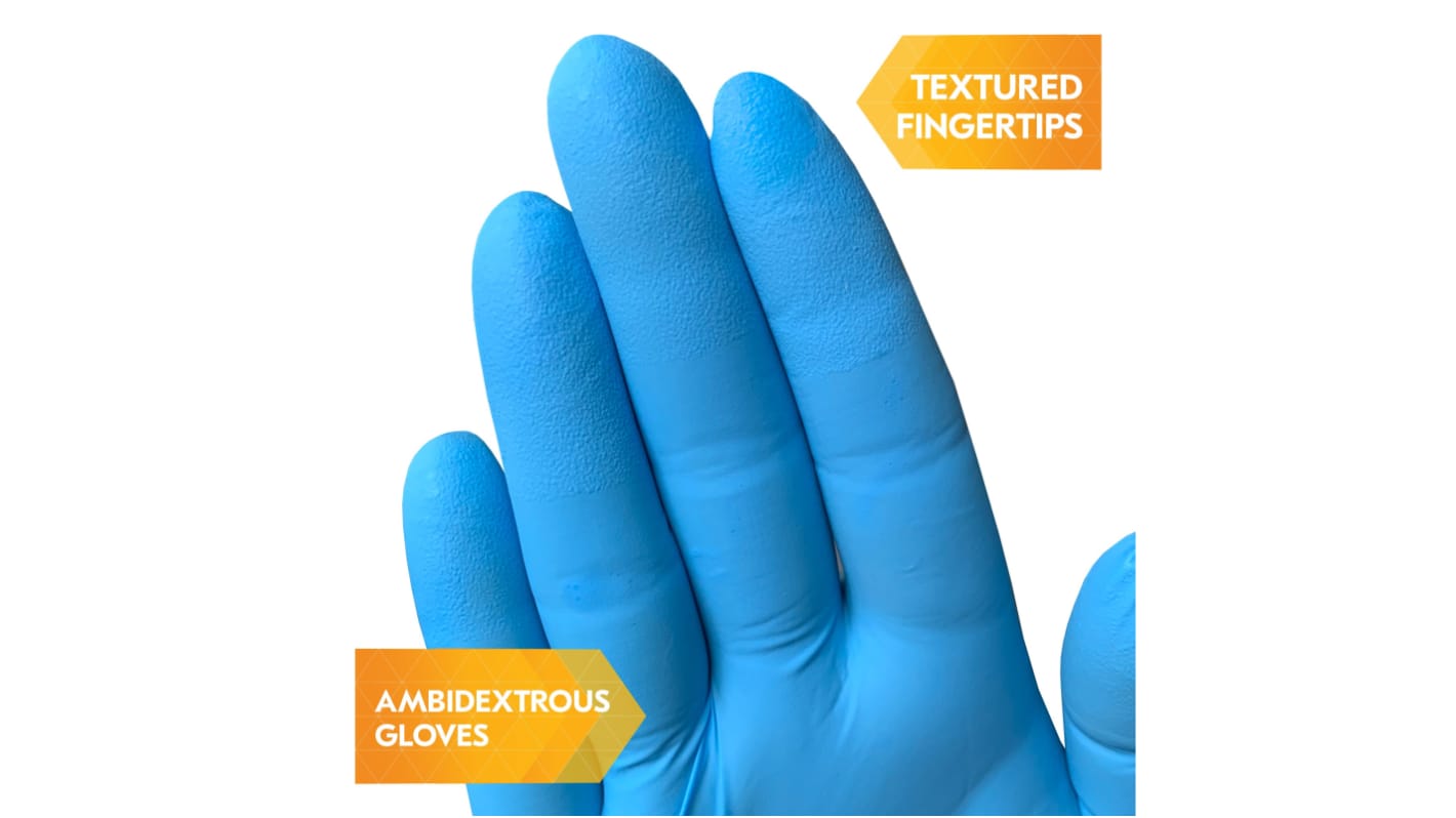 Kimberly Clark G10 Blue Powdered Nitrile Disposable Gloves, Size S, 1000 per Pack