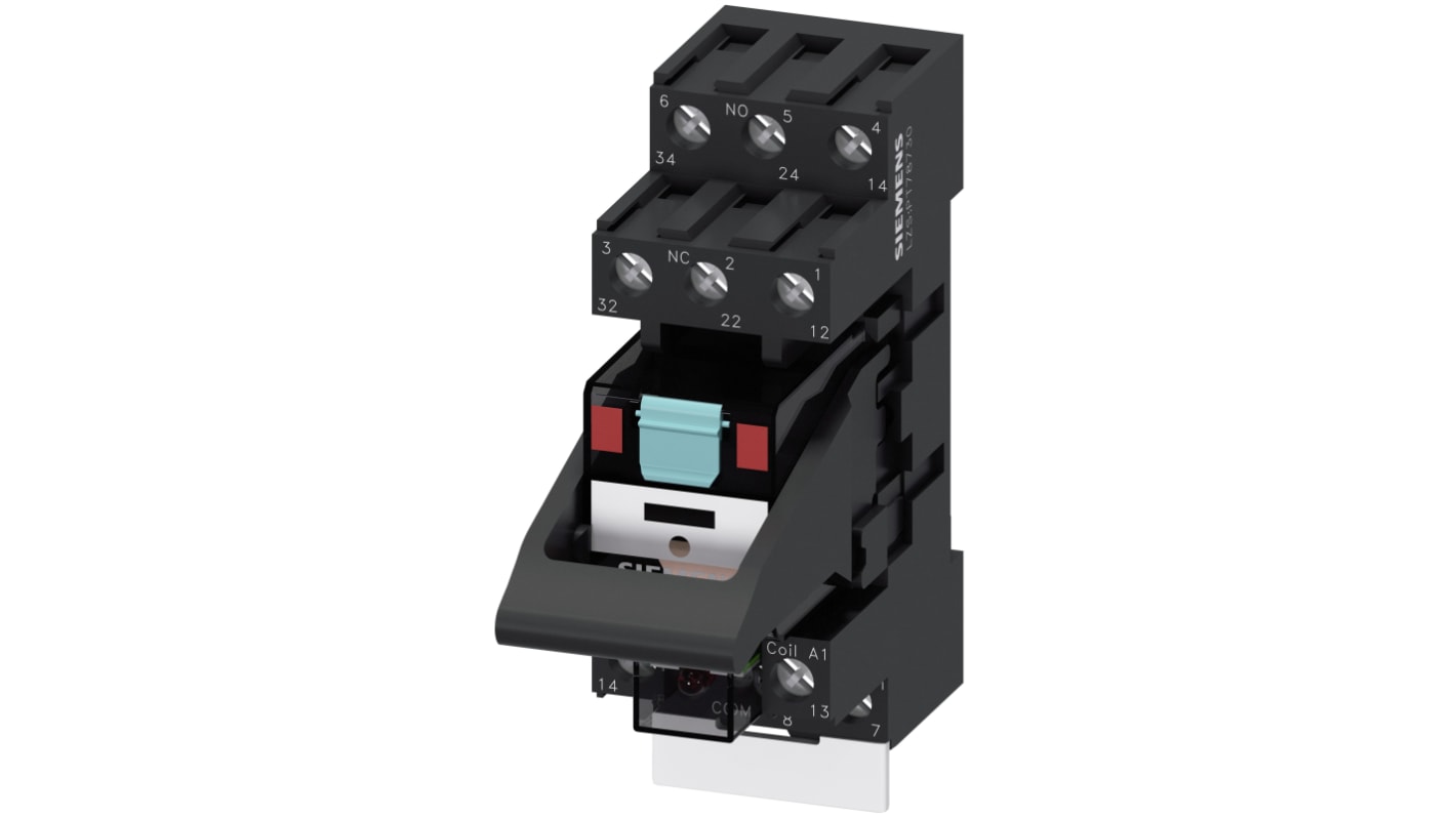 Relais Siemens, bobine 24V c.a. Montage sur rail clipsable