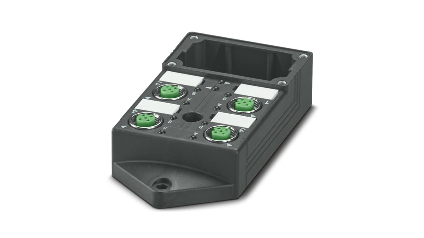 Phoenix Contact M12传感器分线盒, 4端口, 5线路, 30V 直流