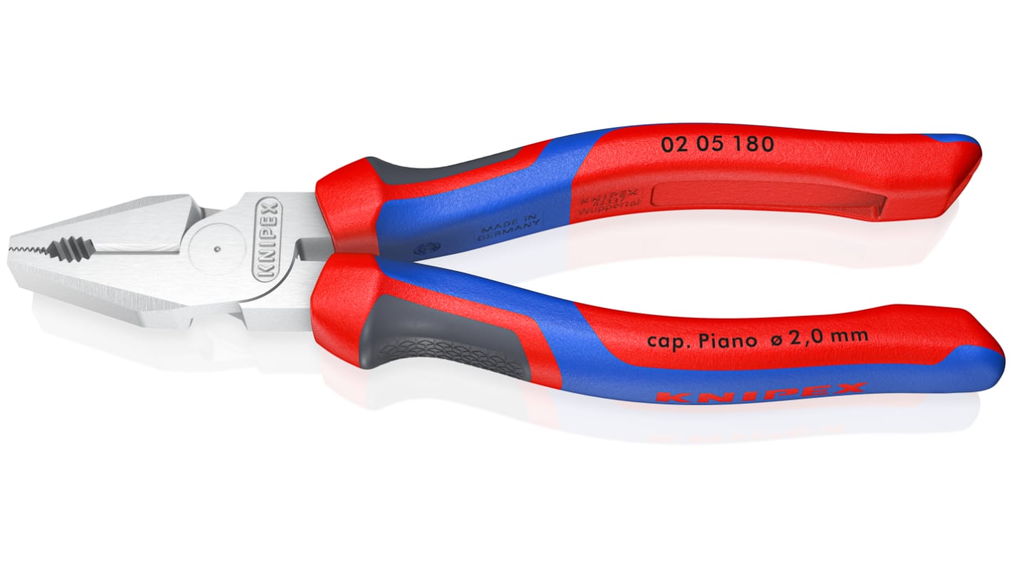 Knipex Combination Pliers, 190 mm Overall, Straight Tip